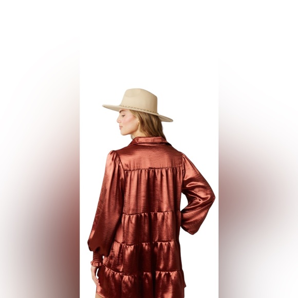 Winter Fall Country Gorgeous Dress w/ Pockets in Bronze NWT - Picture 10 of 12